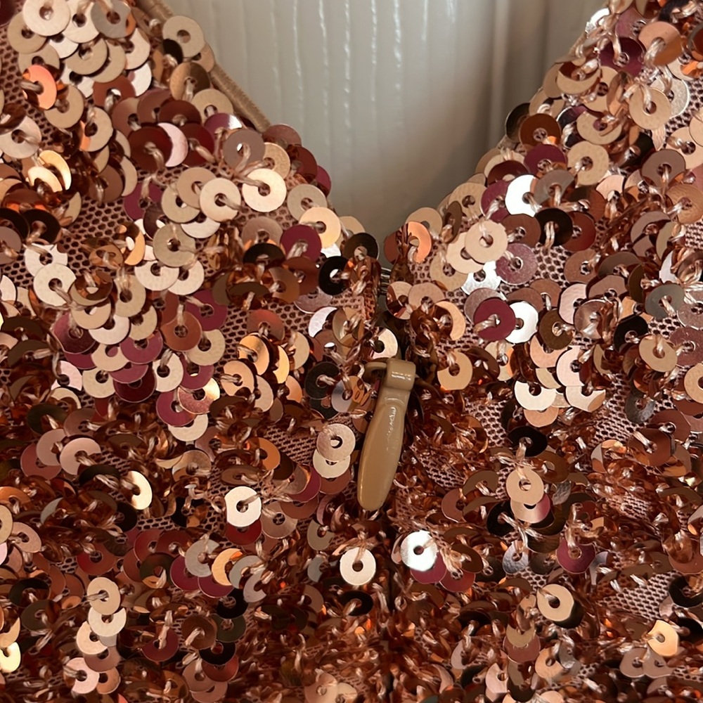 NWT Dress the Population Zoe Sequin Mini Dress - Picture 5 of 10